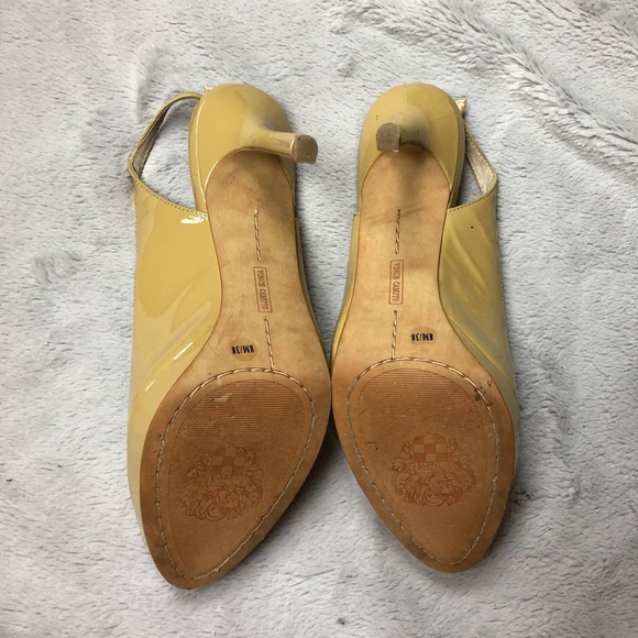 Vince Camuto Nude Patent Slingback Heels - Picture 6 of 10